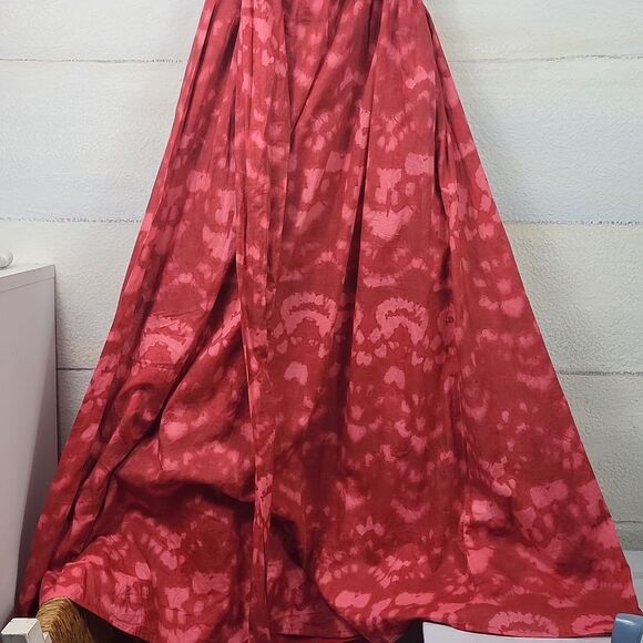 Banana Republic Women's Wrap Red and Pink Dress. Size 4 - Picture 6 of 11